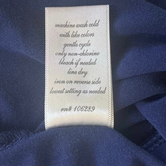 ALYA Blue One Shoulder Floral Embroidered Ruffle Top Peasant Boho Blouse Sz S - Picture 10 of 10